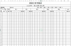<b>班級日常考勤表下載_班級日常考勤表格式_模板</b>